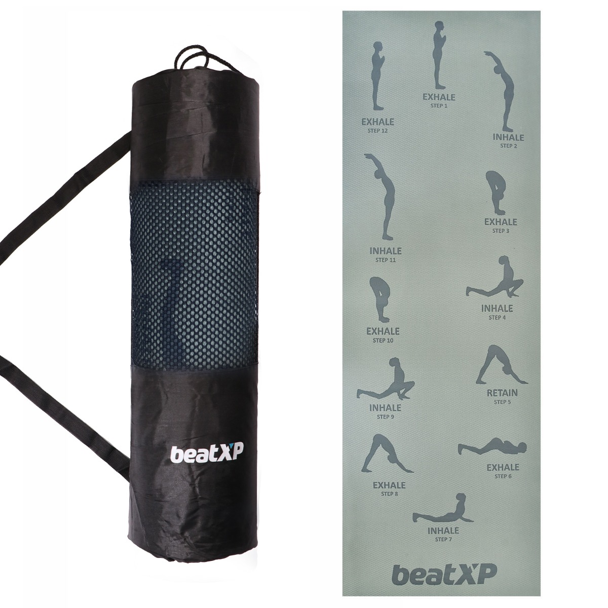 Surya Namaskar Yoga Mat |  Sea Green