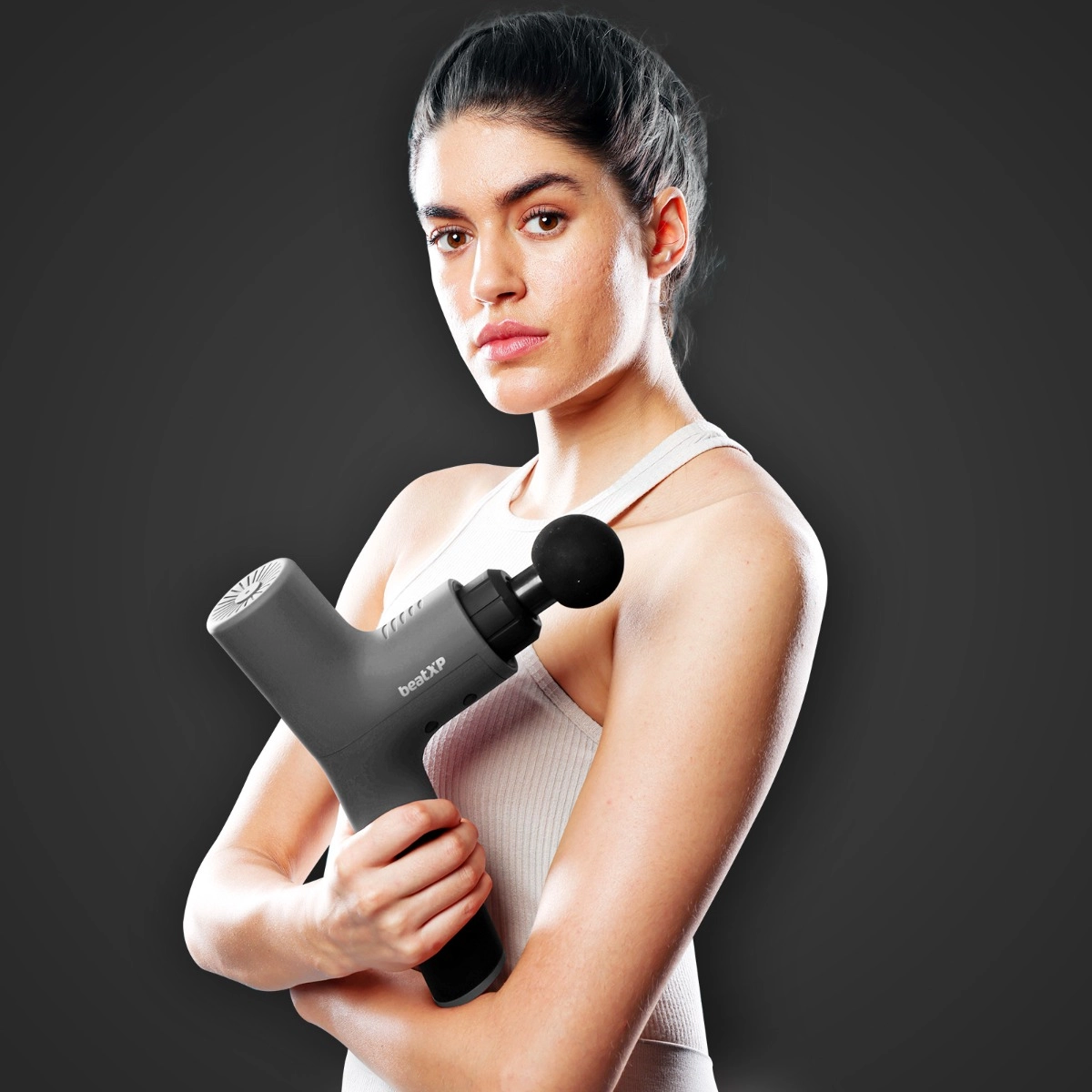 Bolt Prime Deep Tissue Massage Gun | T- Shape Angled |Charcoal Grey