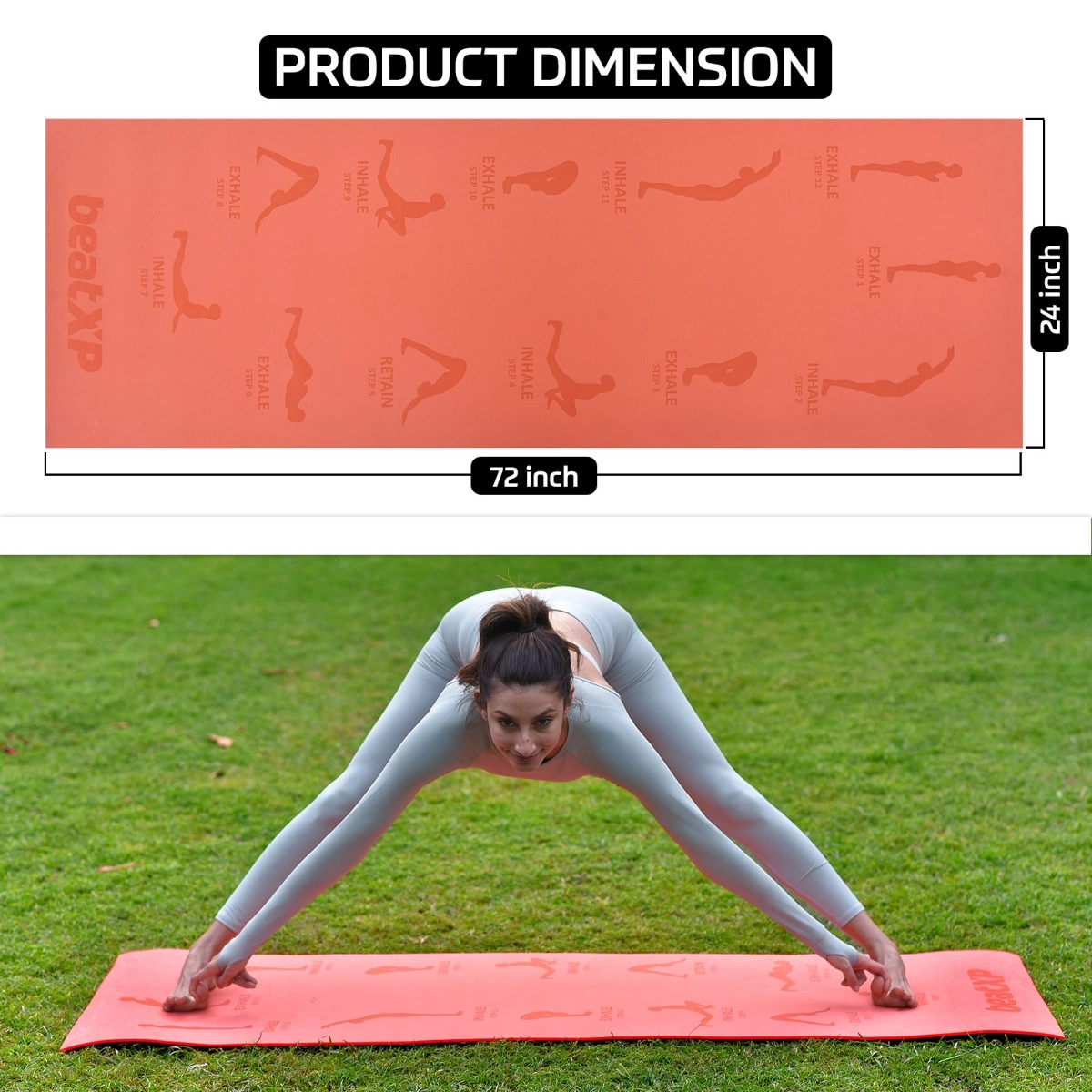 Surya Namaskar Yoga Mat by beatXP-6mm Thick