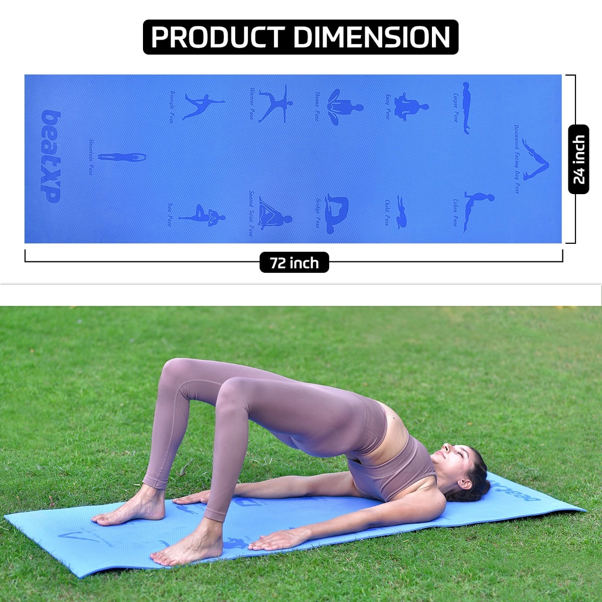 Alfombra de yoga 183cm x61cm (6mm) | ASIA MALL