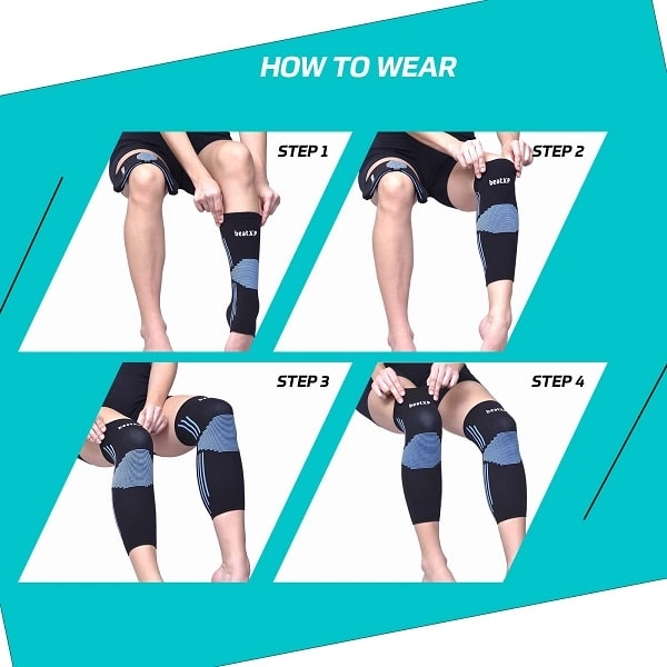 beatXP Knee Support Cap | Blue How to wear 