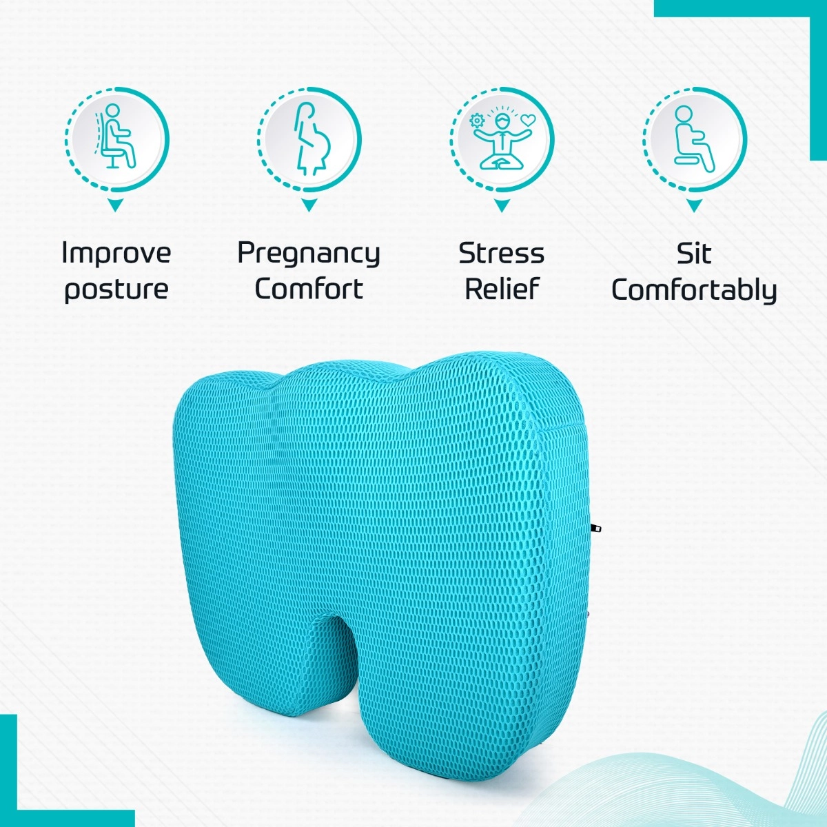 beatXP Coccyx Cushion - Blue Specifications