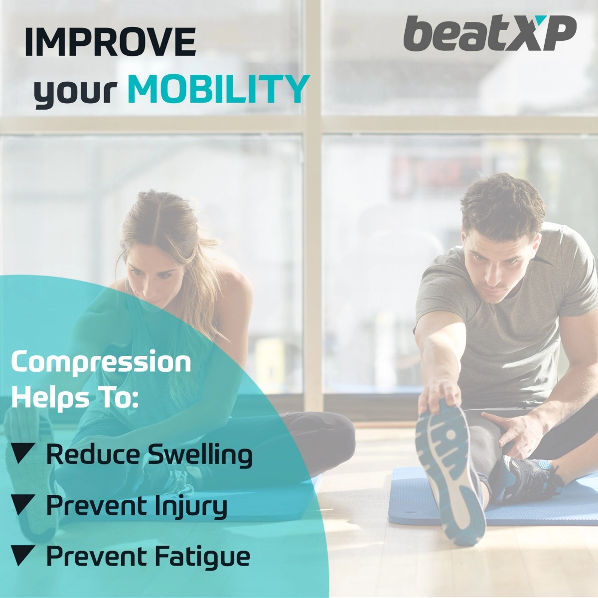 beatXP Ankle Support | Blue Compression helps