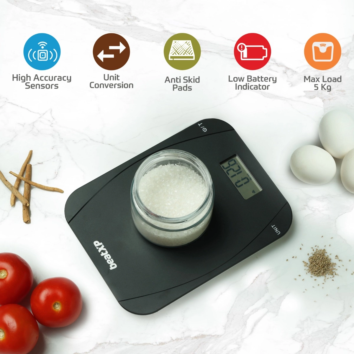 beatXP NeoChef Multipurpose Digital Weight Machine for Home Kitchen, Baking & Fitness Diet18