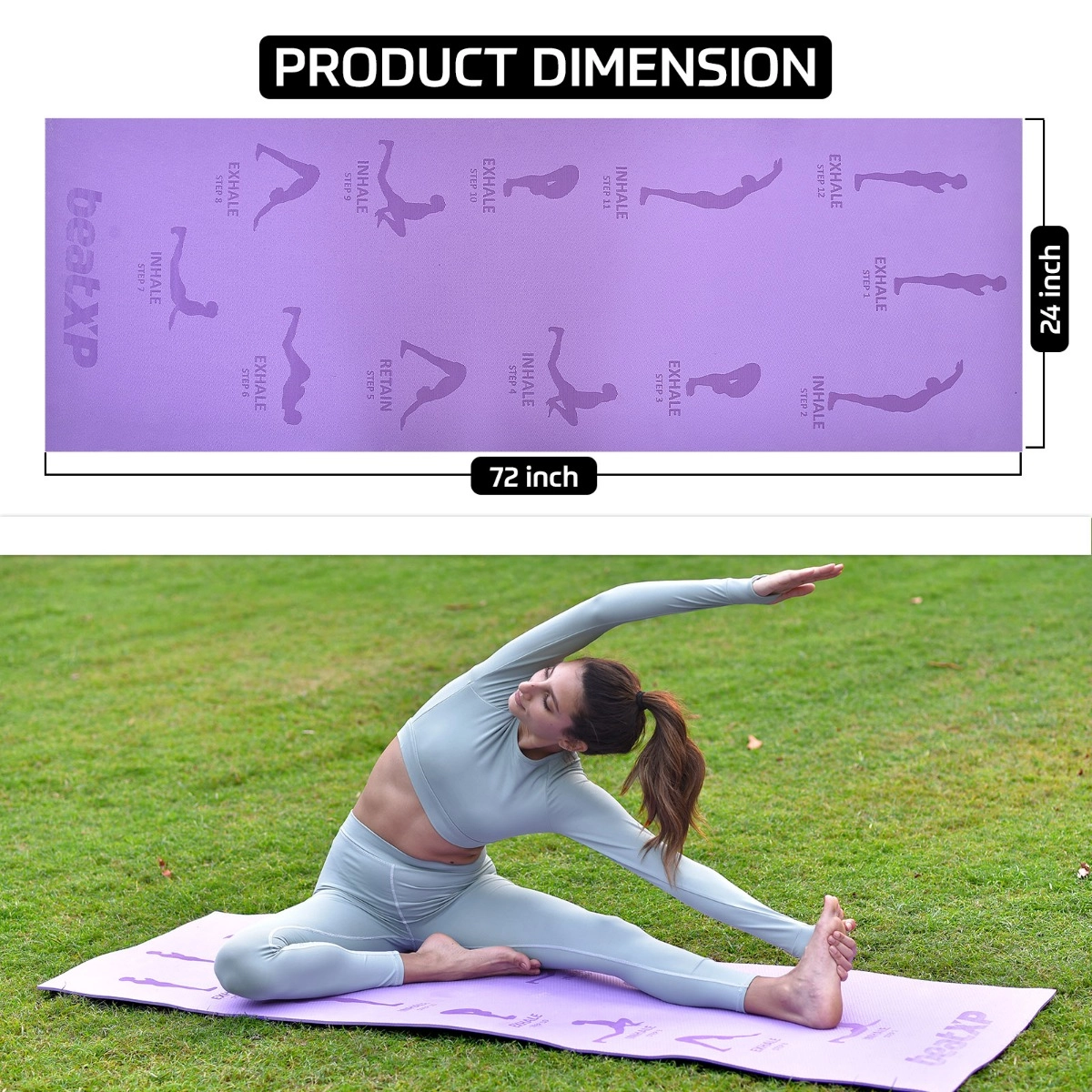 Surya Namaskar Yoga Mat by beatXP6mm Thick